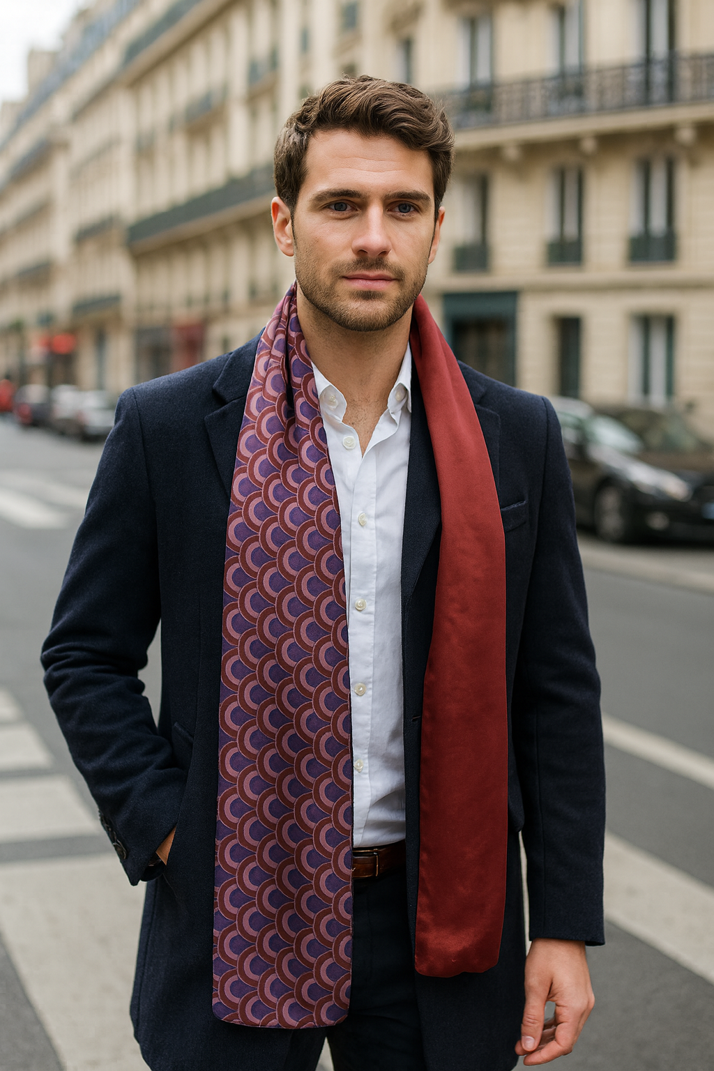 Foulard jacquard long