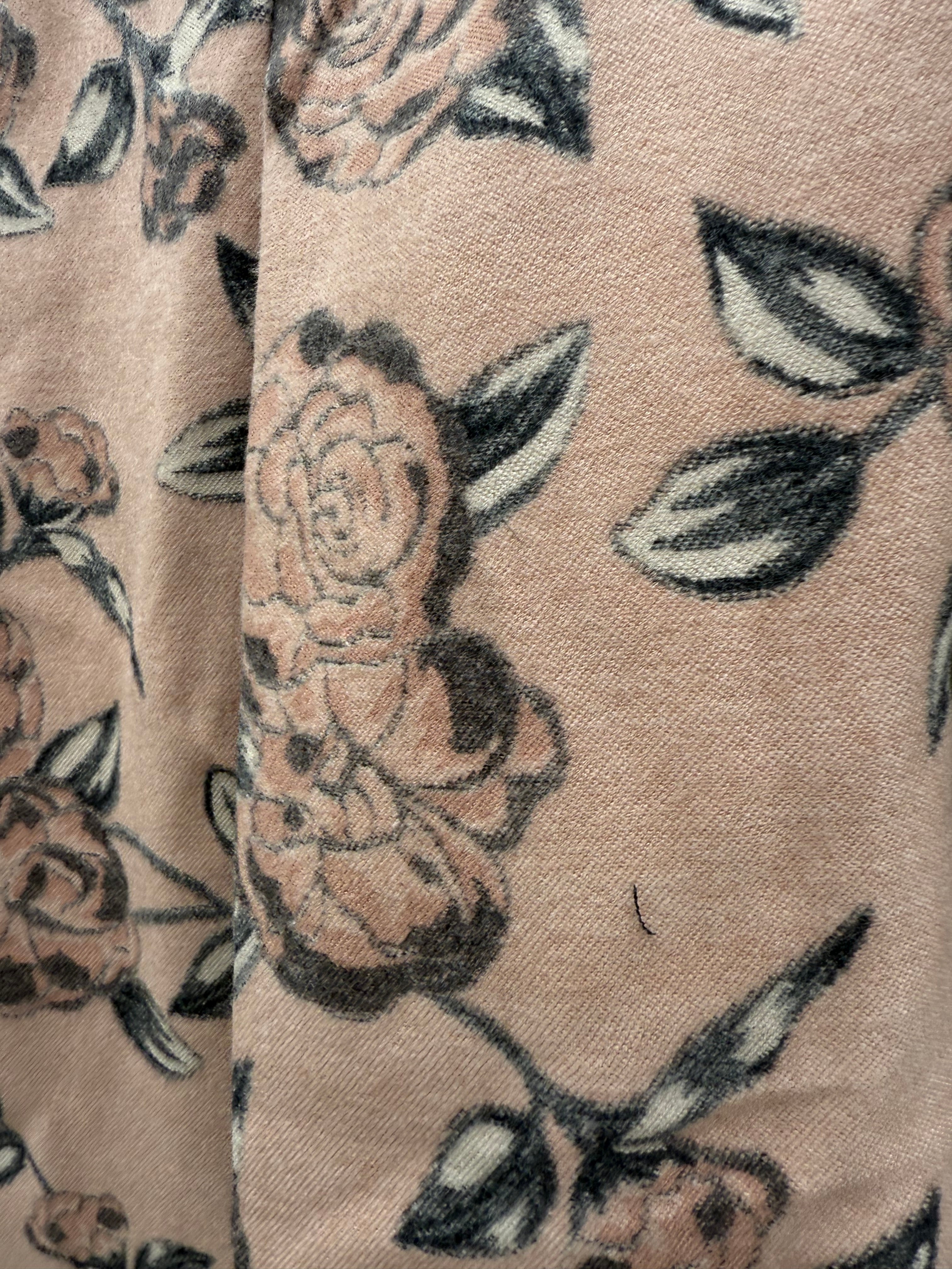 Foulard CYU long rose chair et gris très doux