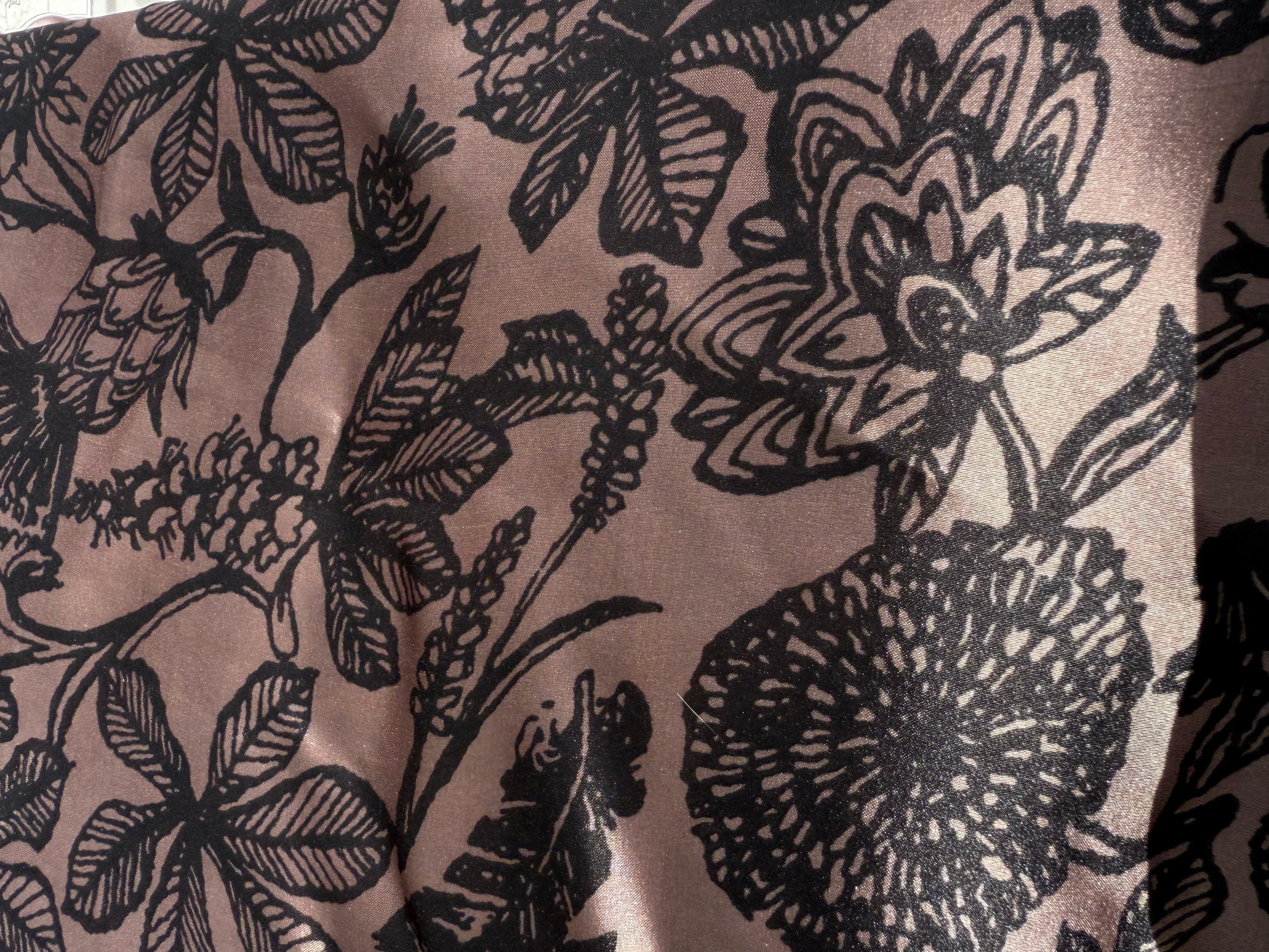 Foulard CYU grand Carré soie marron