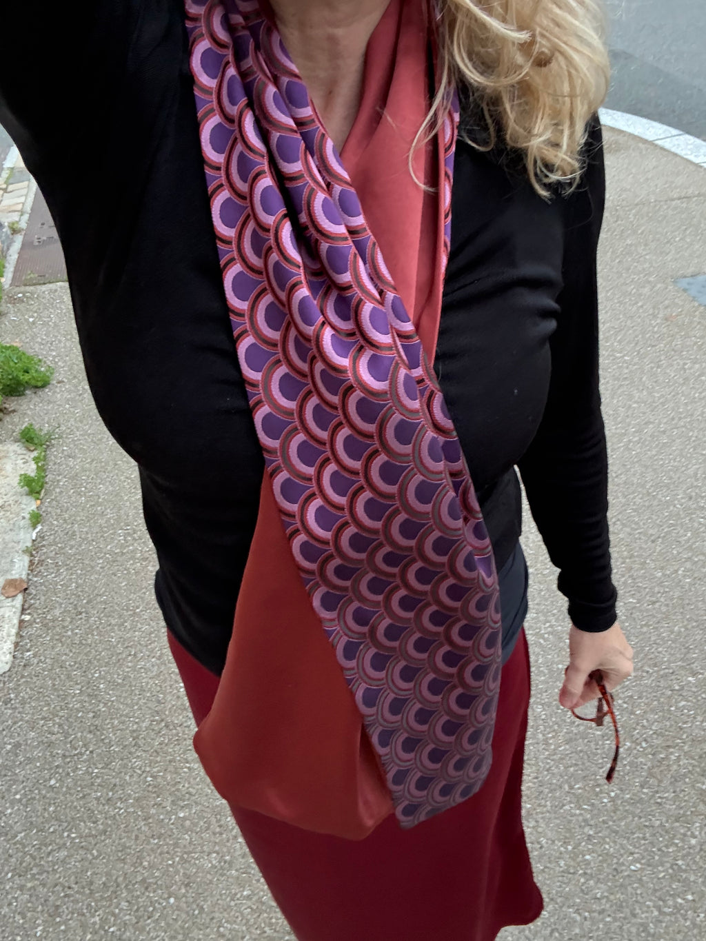 Foulard jacquard long
