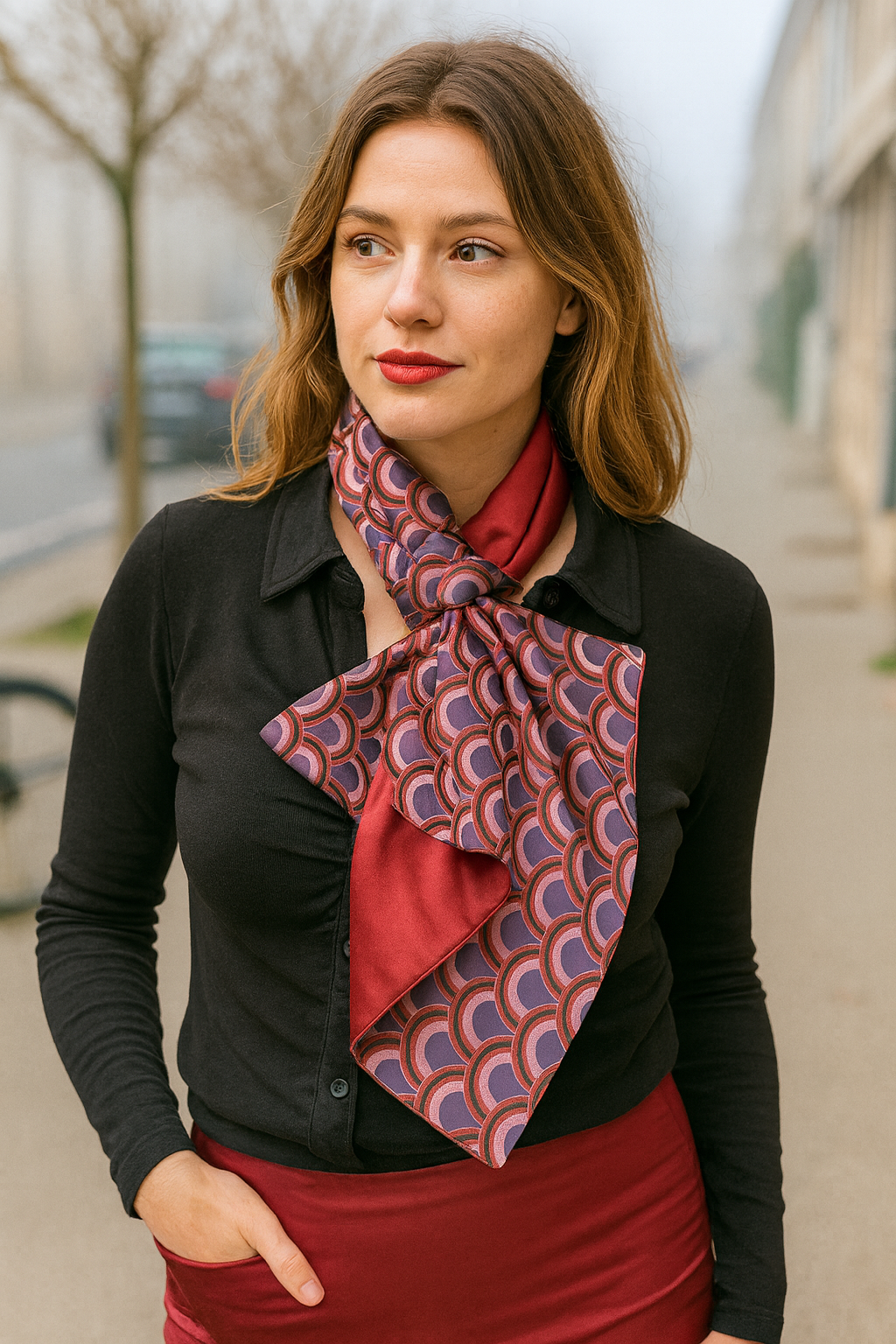 Foulard jacquard