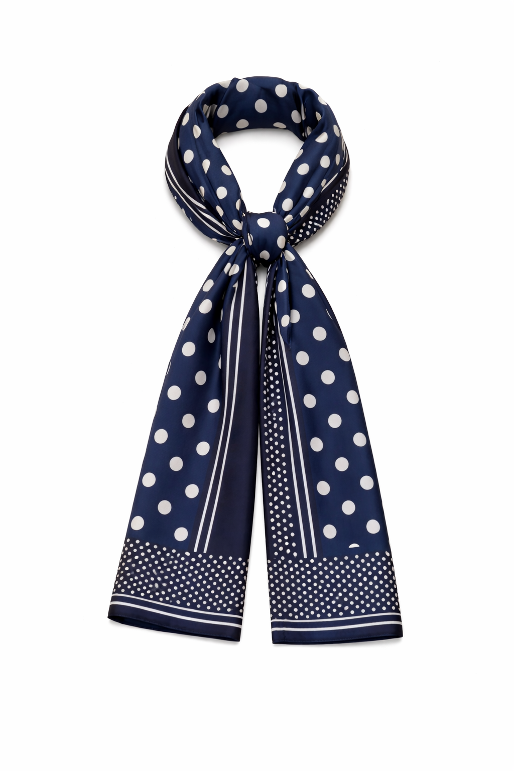 Foulard bleu à pois