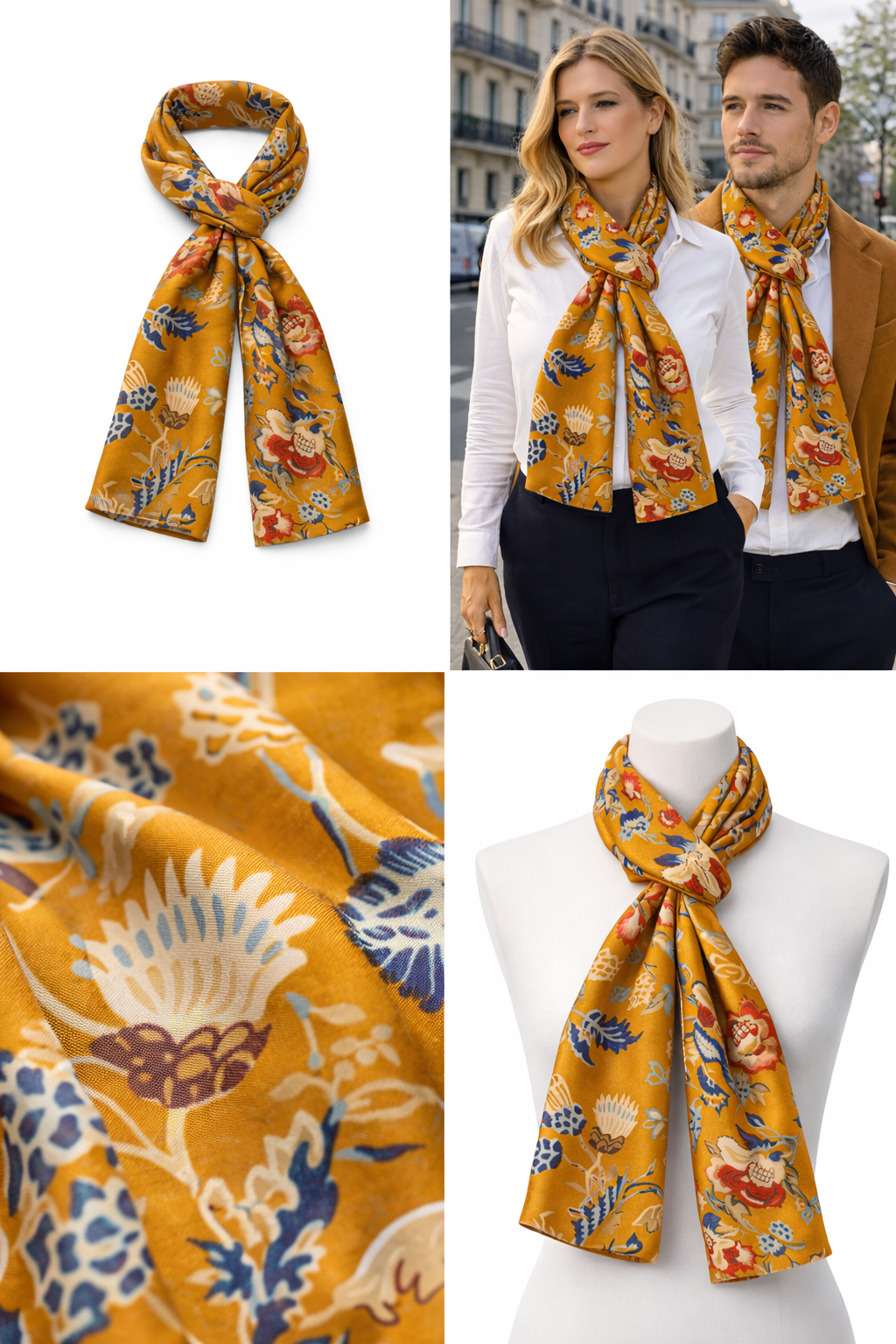 Foulard vieil or