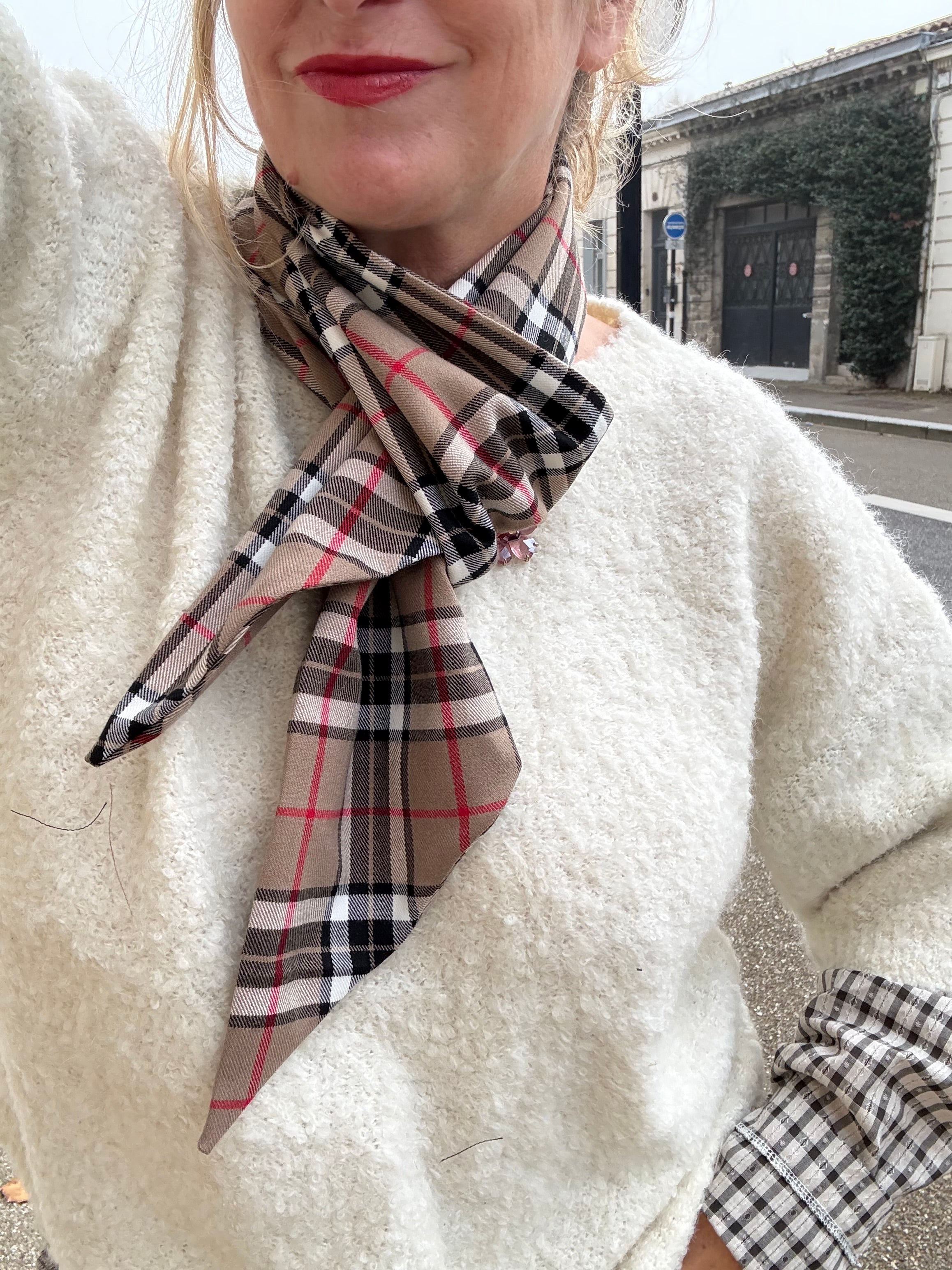Foulard MOR _  Tartan Burby beige _ CYU