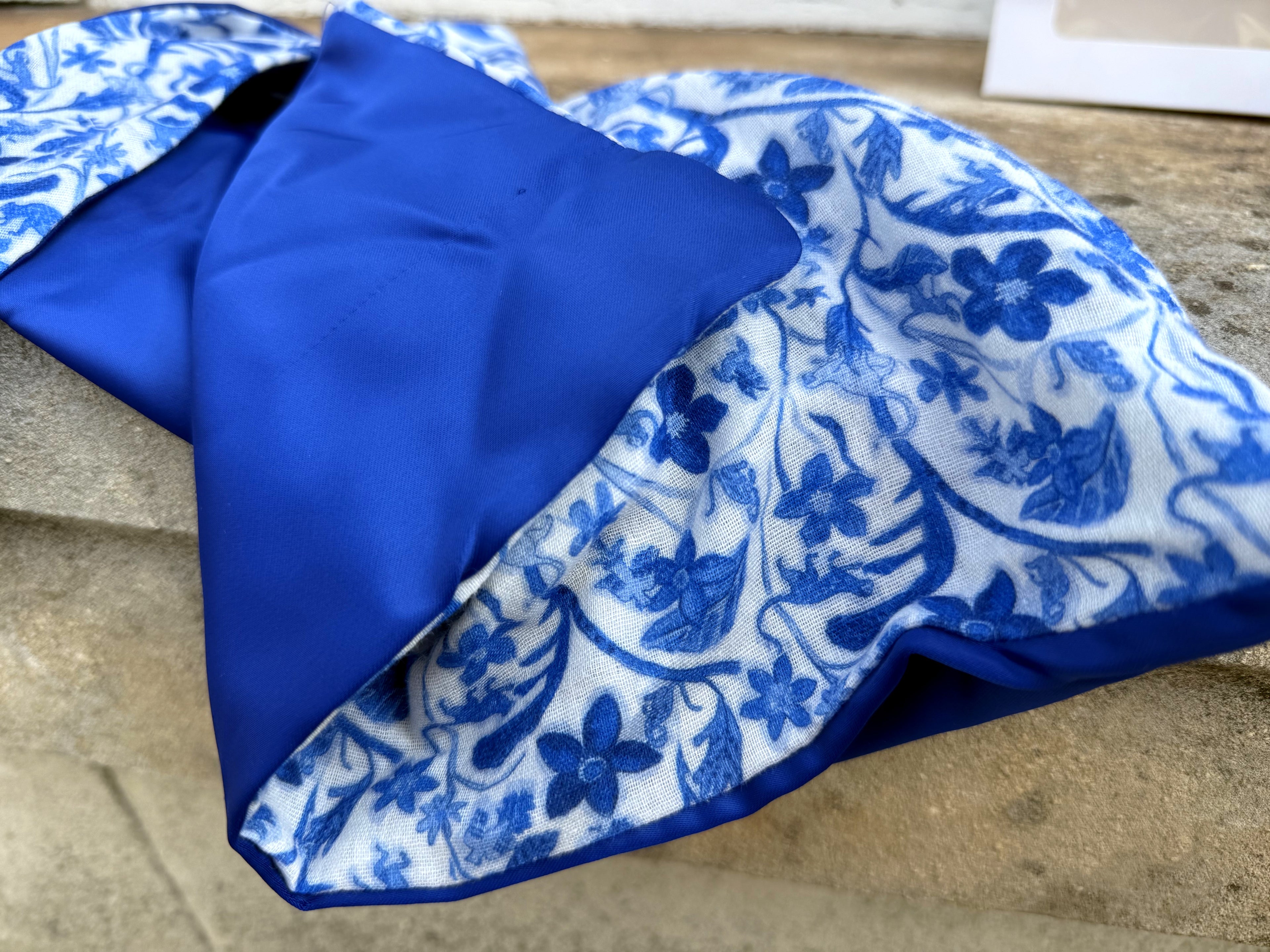 Foulard CYU Mosaiques Bleues esprit Portugal Coton et Satin