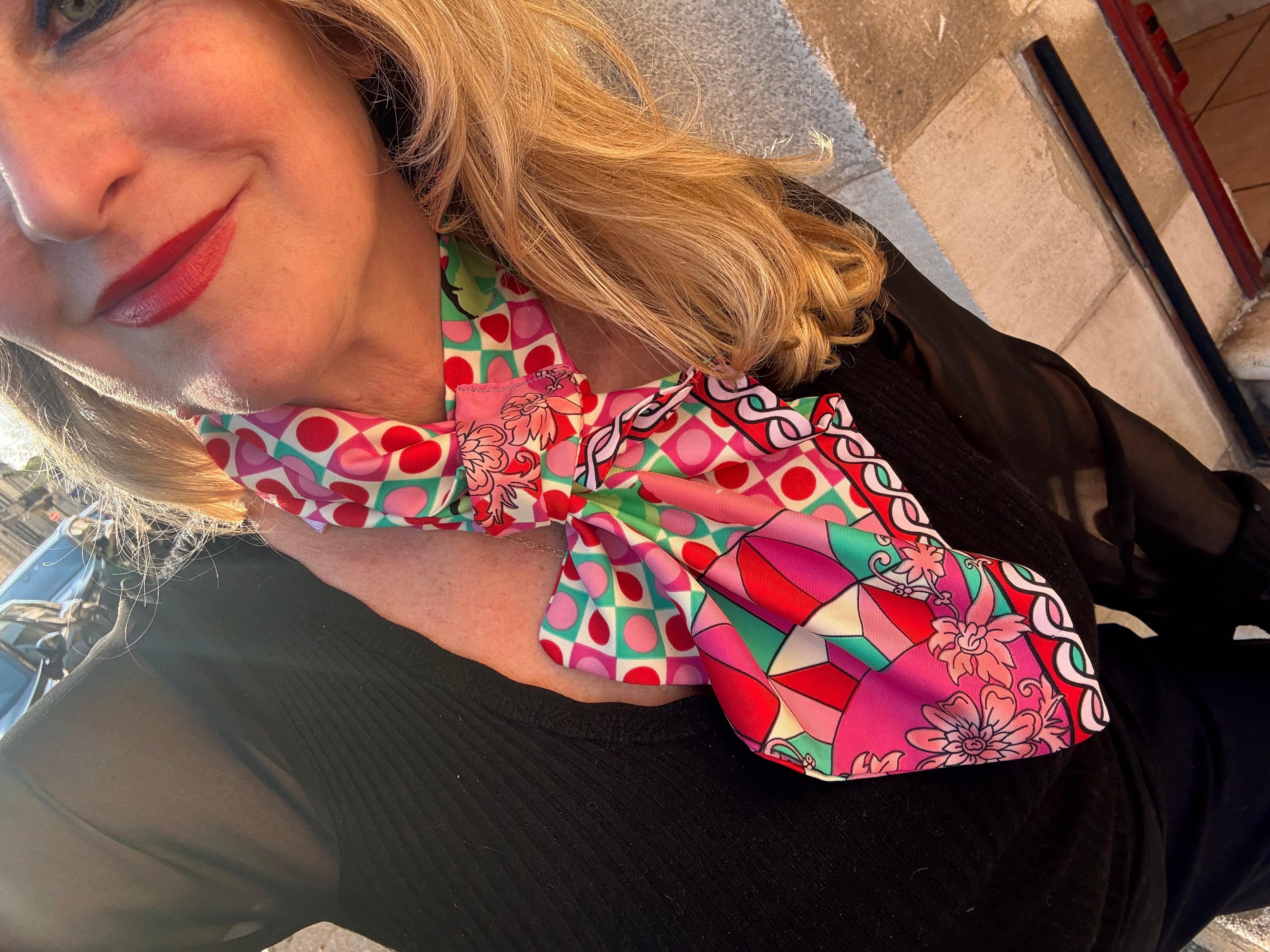 Foulard CYU Rose Rétro