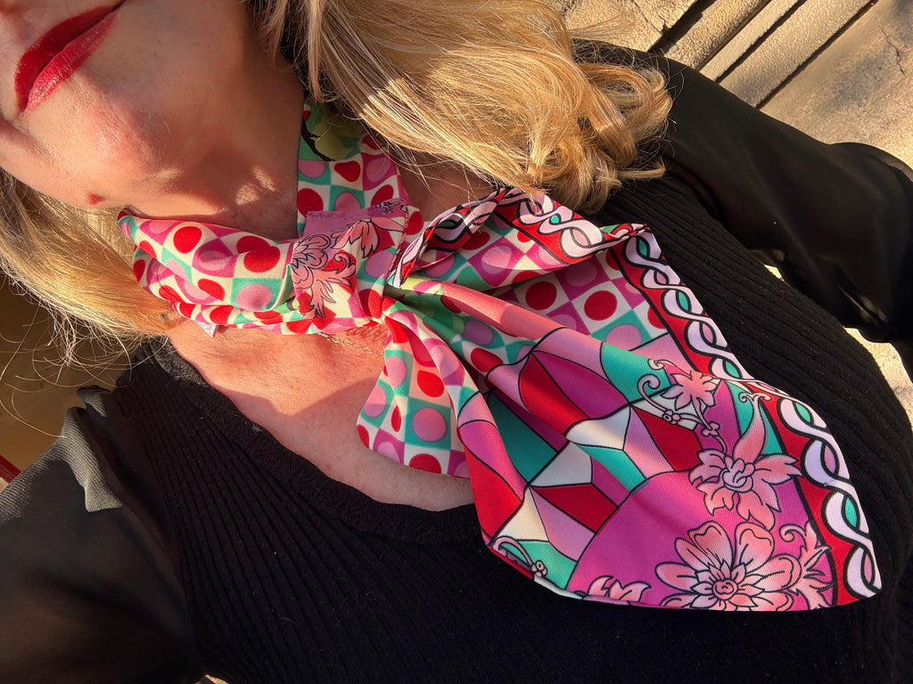 Foulard CYU Rose Rétro