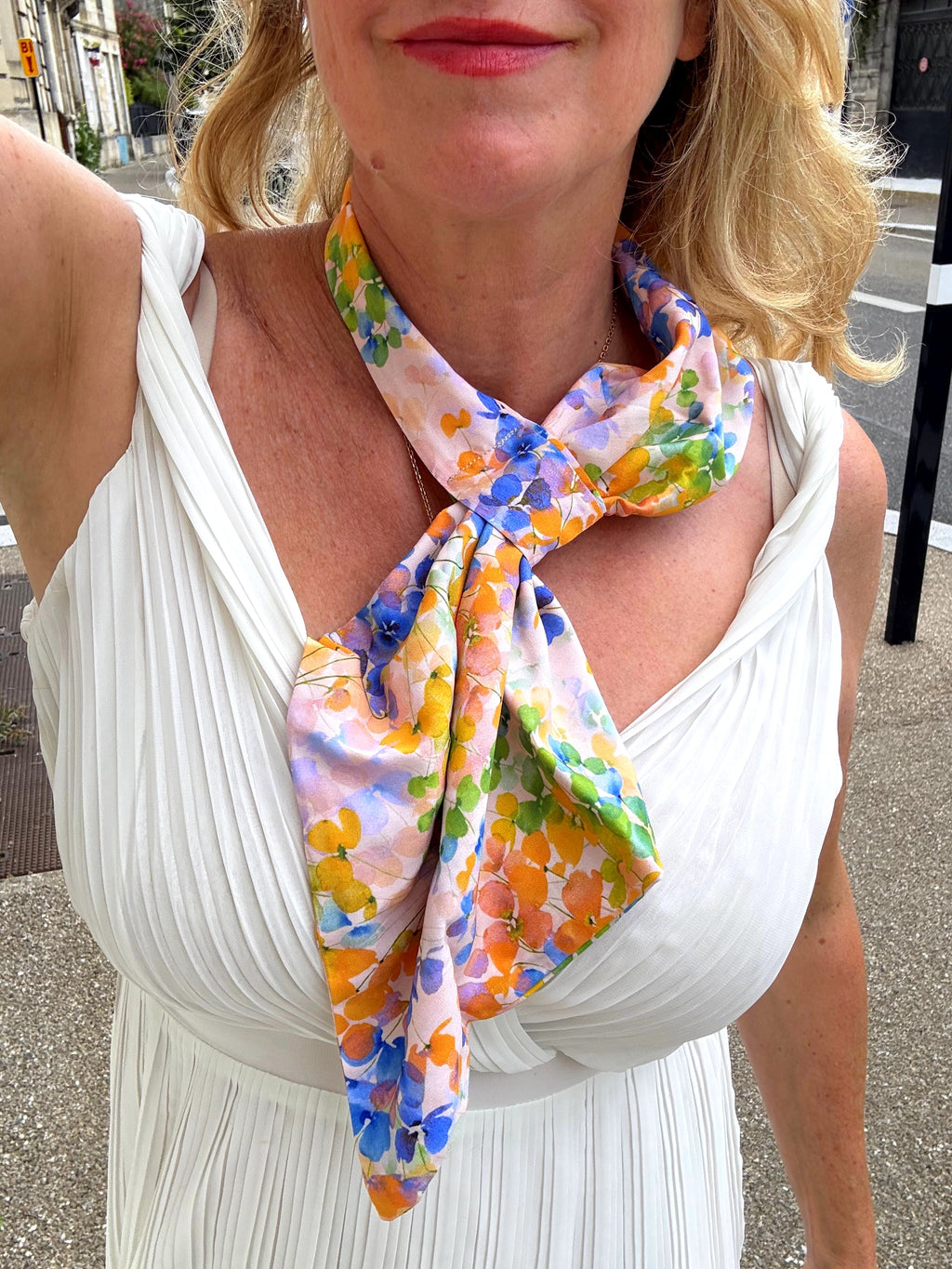 Foulard CYU Jaune Impressionniste style Manet