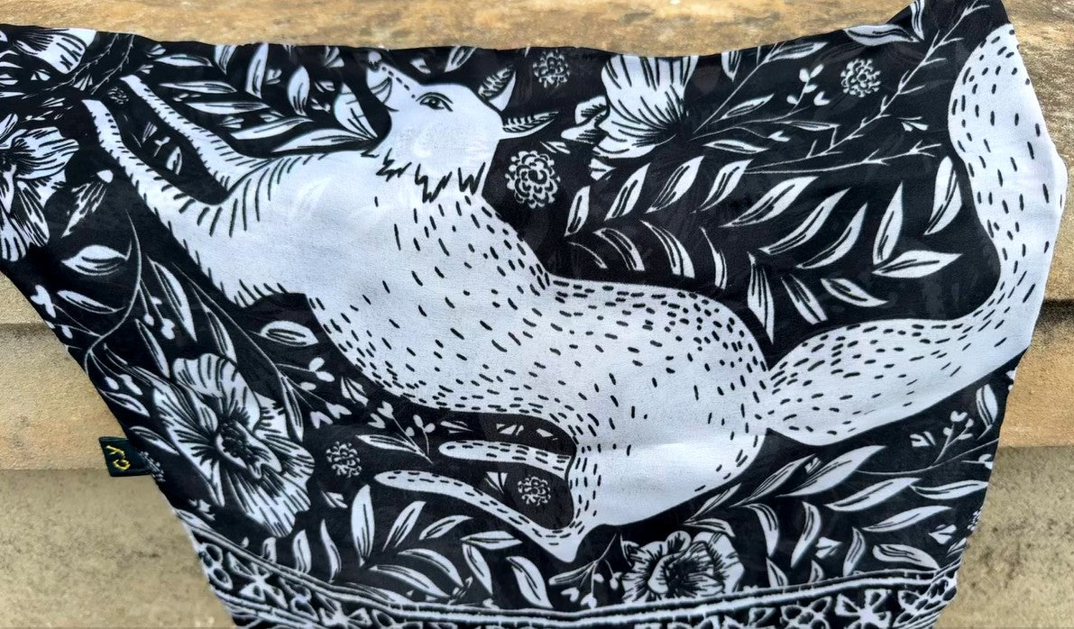Foulard CYU Noir et Blanc Renard
