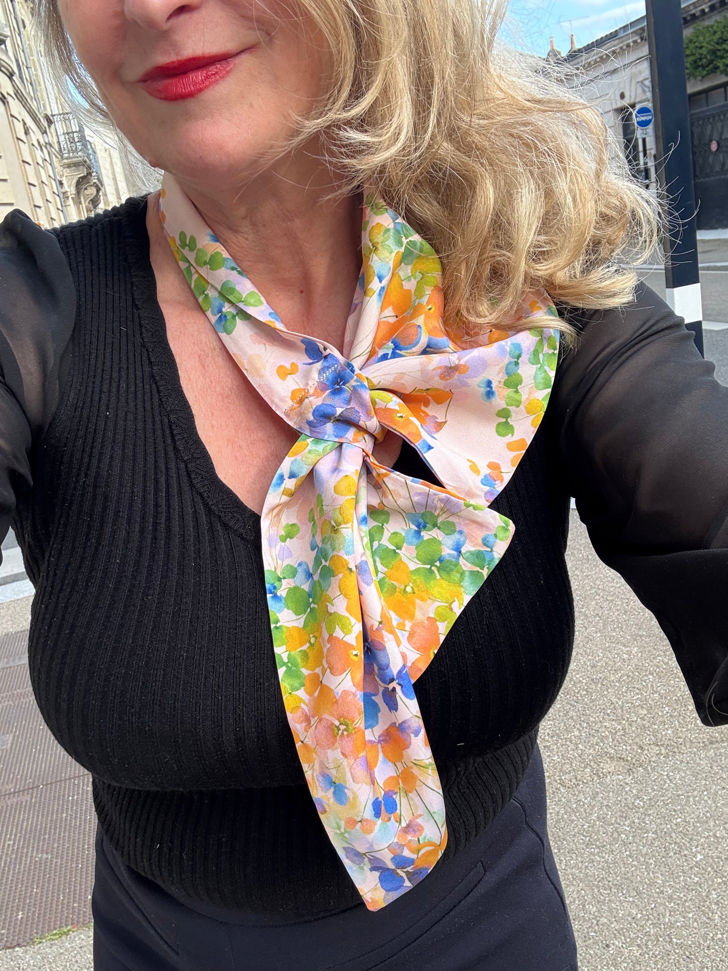 Foulard CYU Jaune Impressionniste style Manet