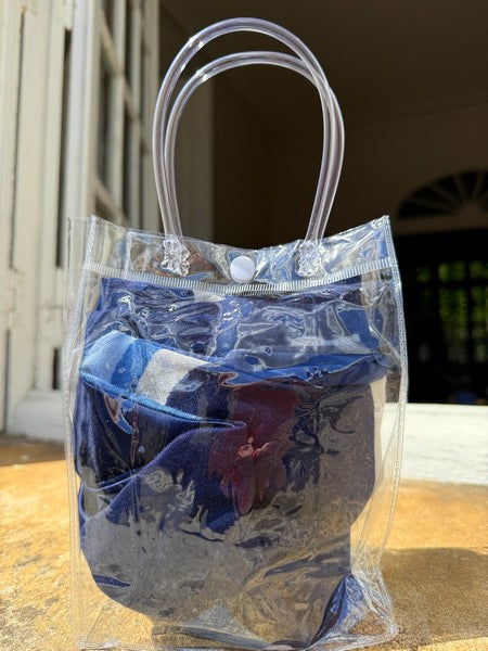 Foulard CYU Arc en Ciel Bleu Marine long doux et léger