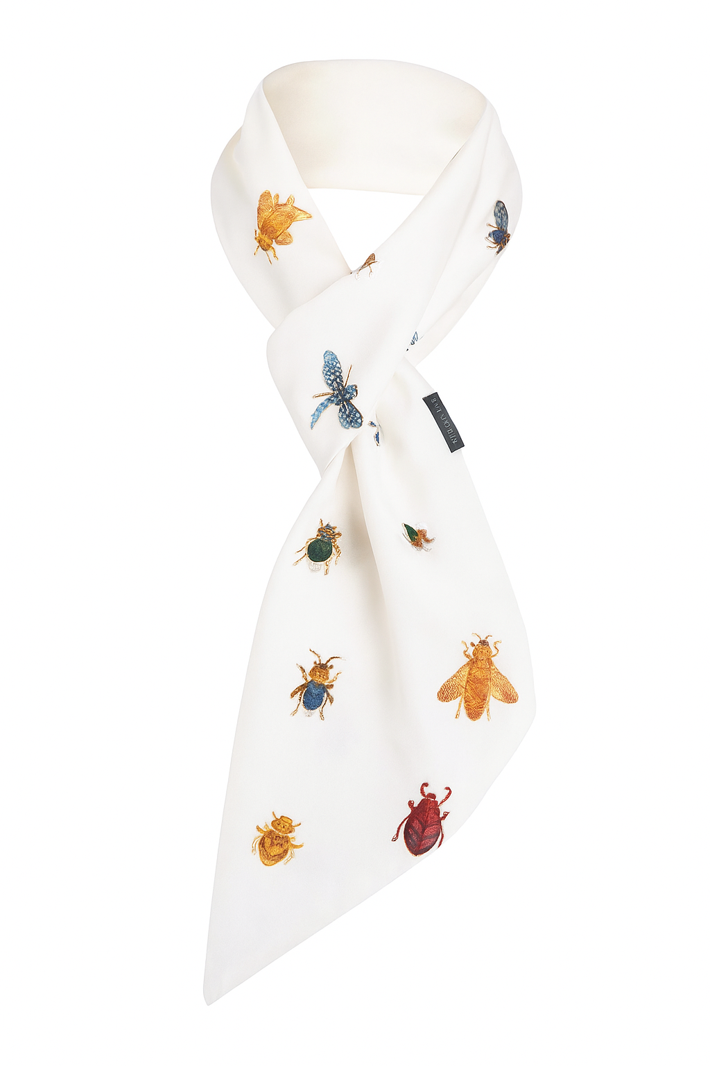 Foulard CYU Blanc en avec insectes colorés