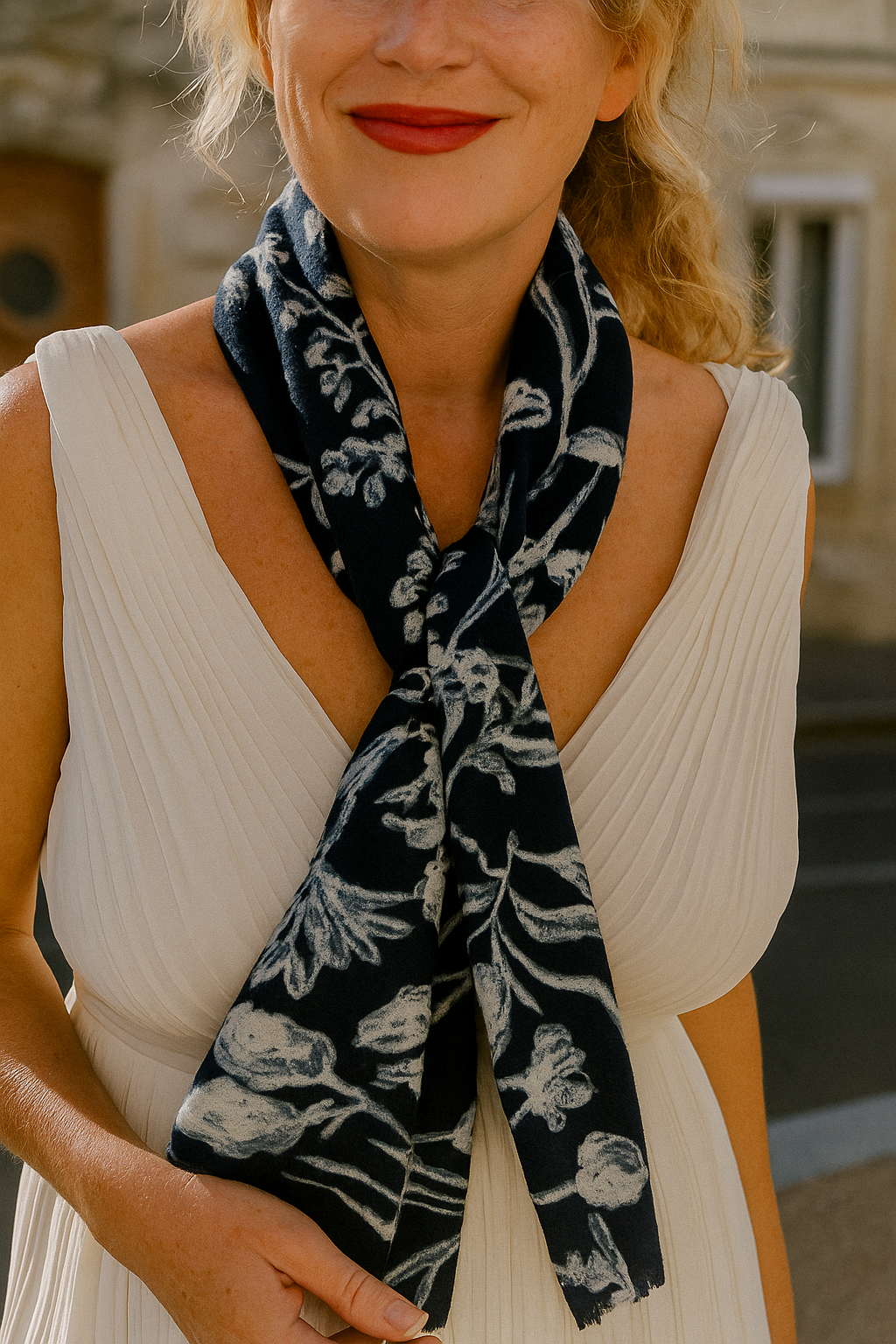 Foulard CYU long Bleu Marine