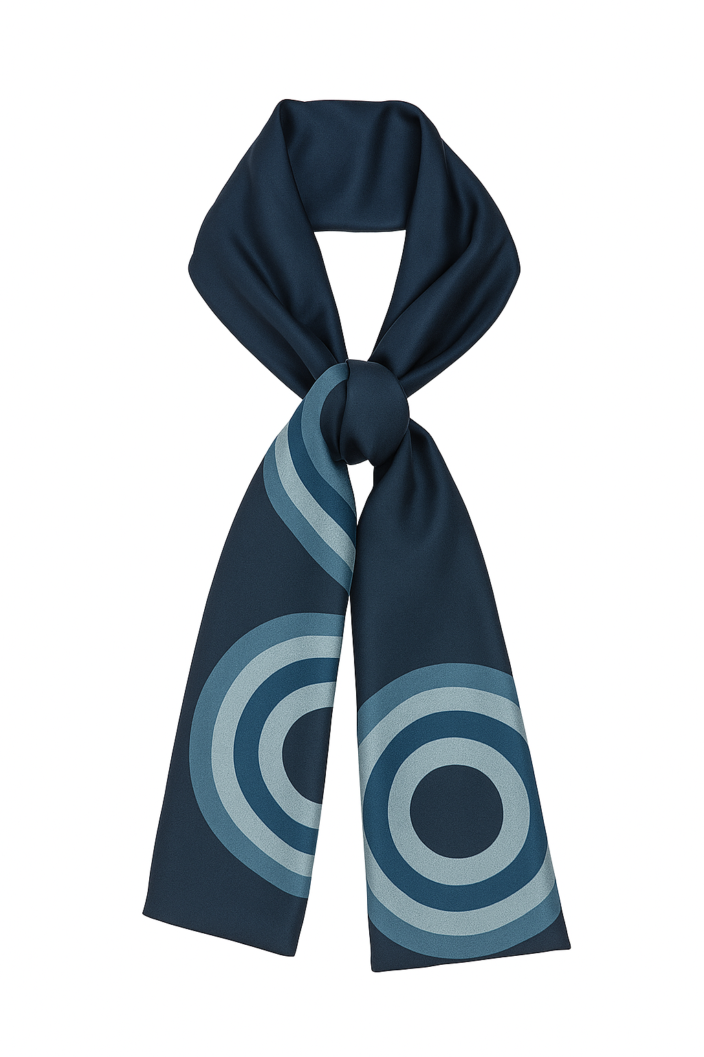 Foulard CYU Arc en Ciel Bleu Marine long doux et léger