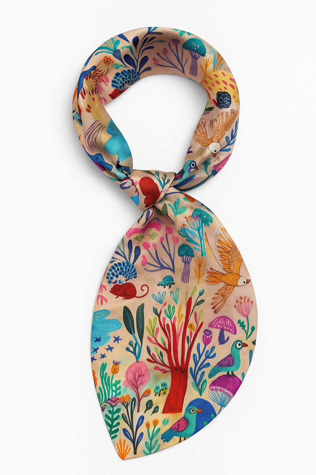 Foulard CYU coloré avec dessins d'enfants