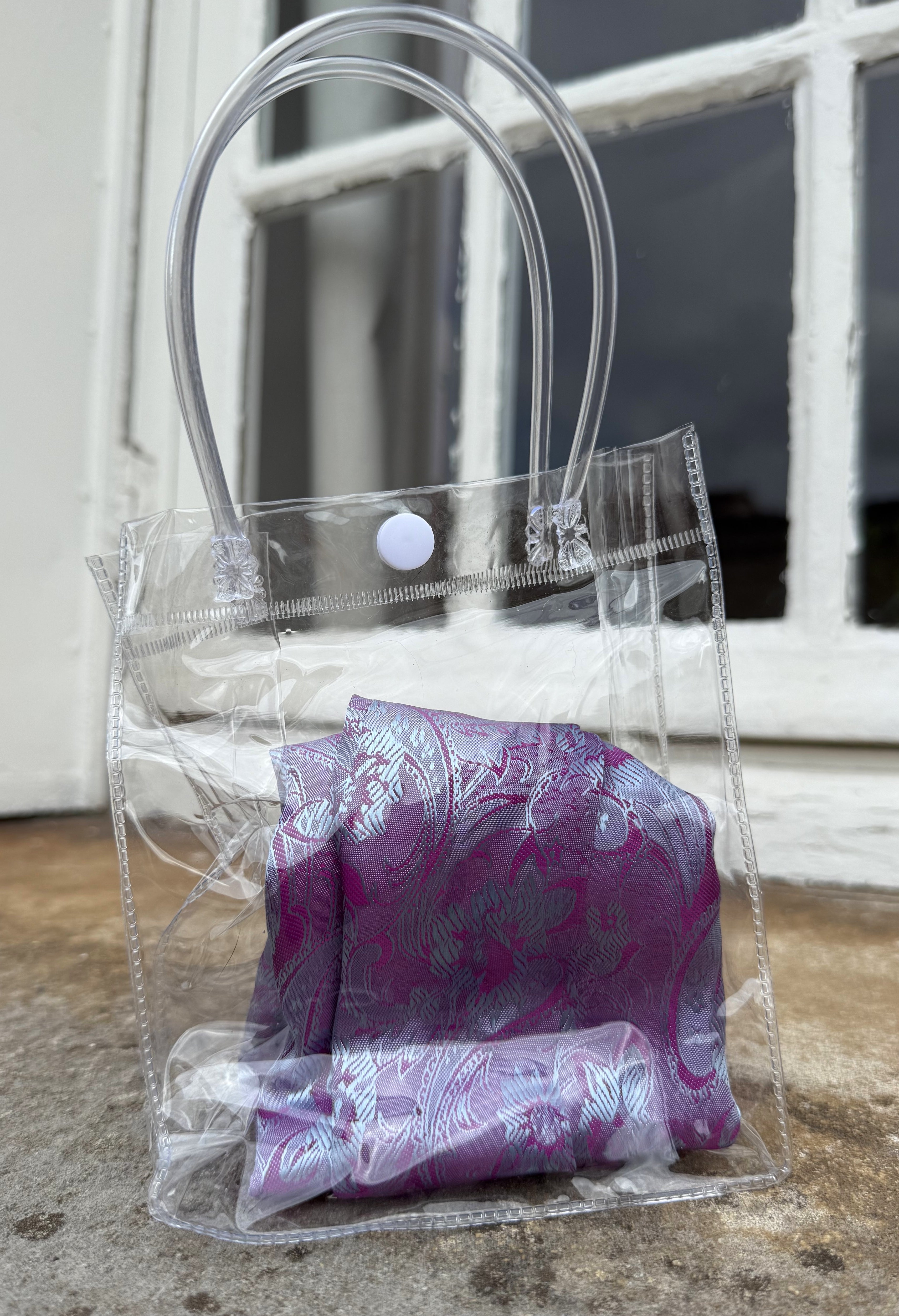 Foulard CYU très Chic Violet en soie