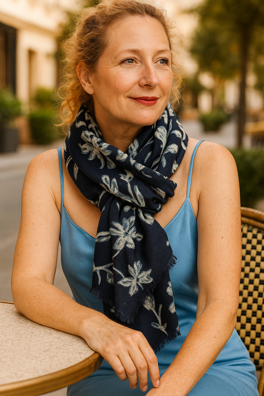Foulard CYU long Bleu Marine